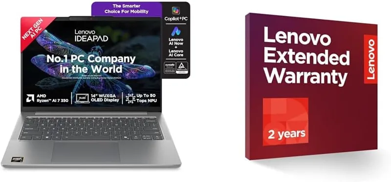 Lenovo IdeaPad Slim 5 AMD Ryzen AI 7 350 (24GB RAM/1TB SSD/14 (35.5cm)/WUXGA OLED AI Now/Copilot+ PC/Windows 11/MSO 365 2 Year Onsite Warranty + Accidental Damage Protection