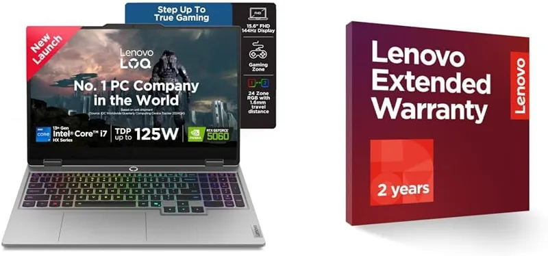 Lenovo LOQ 2025 Intel Core i7-13650HX | NVIDIA RTX 5050 8GB (16GB RAM/1TB SSD/144Hz Refresh Rate/440 AI TOPS/15.6" (39.6cm)/Win 2 Year Onsite Warranty + Accidental Damage Protection