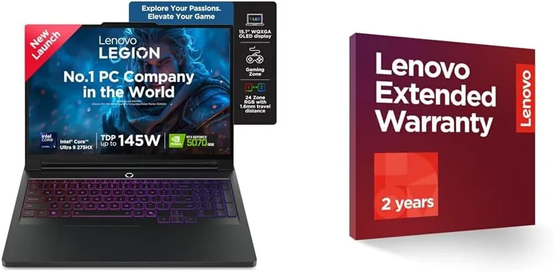 Lenovo Legion 5 2025 Intel Core Ultra 9 275HX| NVIDIA RTX 5070 8GB (32GB RAM/1TB SSD/WQXGA OLED/165Hz/15.1"(39.6cm)/Windows 11 2 Year Onsite Warranty + Accidental Damage Protection