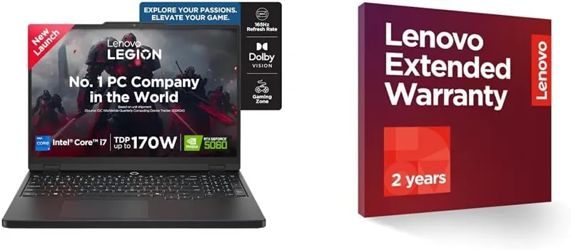 Lenovo Legion 5 2025 Intel Core i7-13650HX | NVIDIA RTX 5060 8GB (16GB RAM/1TB SSD/WUXGA IPS/165Hz/15.3" (38.8cm)/Windows 11/of + Lenovo 2 Year Onsite Warranty + Accidental Damage Protection