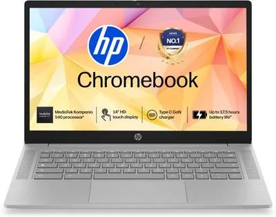HP Chromebook (TouchScreen) MediaTek Kompanio 540 - (4 GB/128 GB SSD/Chrome OS) Chromebook 14a-nm0006MU Chromebook