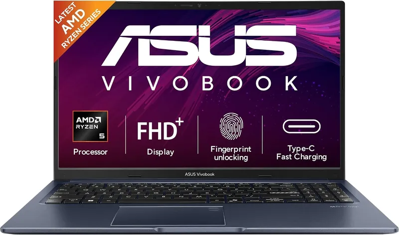ASUS Vivobook 15 (2026),AMD Ryzen 5 150,Fingerprint Sensor,16GB RAM, 512GB SSD,FHD, 15.6", (39.6 cm),Windows 11,M365 Basic(1 Year)* Office 2024,Quiet Blue,1.70 kg,M1502NAQ-BQ118WS,Thin & Light Laptop