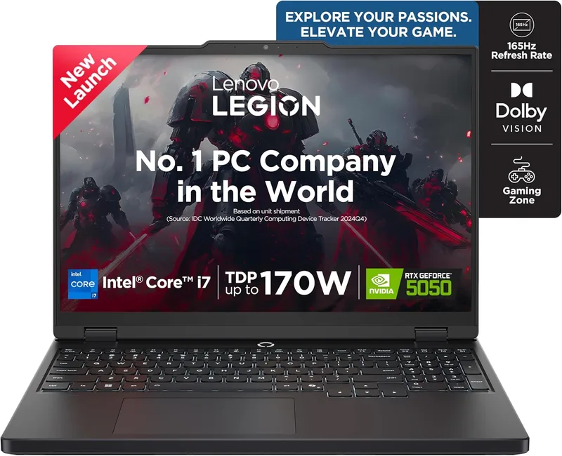 Lenovo Legion 5 2025 Intel Core i7-13650HX | NVIDIA RTX 5050 8GB (16GB RAM/512GB SSD/WUXGA IPS/165Hz/15.3" (38.8cm)/Windows 11 2 Year Onsite Warranty + Accidental Damage Protection