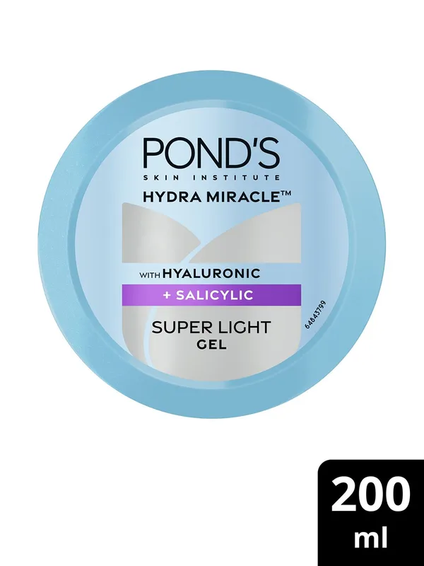 Ponds Hydra Miracle Super Light Gel With Hyaluronic Acid & Salicylic - 200ml