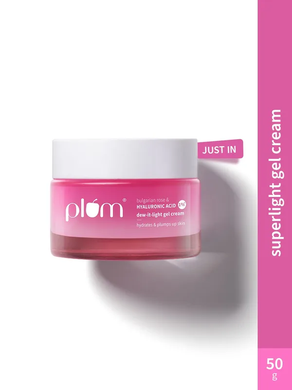 Plum Bulgarian Rose and 1% Hyaluronic Acid Dew-It-Light Gel Cream - 50 g