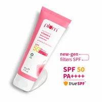 Plum Squalane & Vitamin E Dewy-Bright SPF 50 PA+++ Sunscreen For Normal To Dry Skin Type, New UV Filters