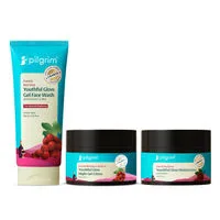 Pilgrim Red Vine Kit Dawn To Dusk Ritual, Moisturizes & Protects Skin All Day & Night