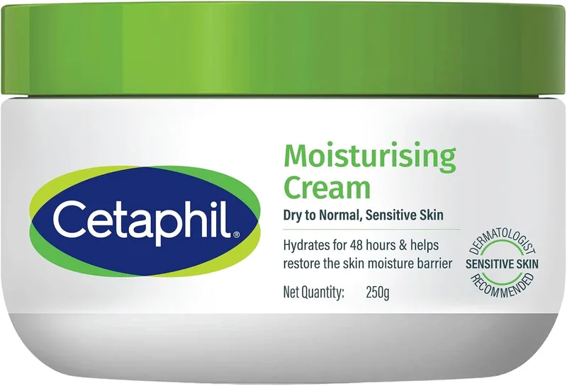 Cetaphil Moisturising Cream for Face & Body,Dry to Normal skin, 250 gm, Paraben & Sulphate free, Niacinamide &Vitamin B5