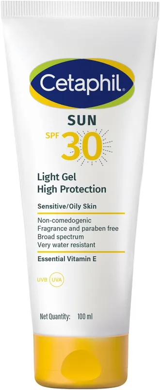Cetaphil Sun Spf 30 Sunscreen Gel, White, Hydrate & Nourish With Chemical Free Sun Protection,100 ml
