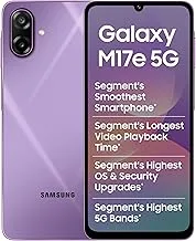 Samsung Galaxy M17e 5G Mobile (Vibe Violet, 4GB RAM, 128GB Storage) | Smoothest 120 Hz Refresh Rate| Monster 6000 mAh Battery | IP54 | 6 Gen OS Upgrades | AI | Gemini Live | Without Charger