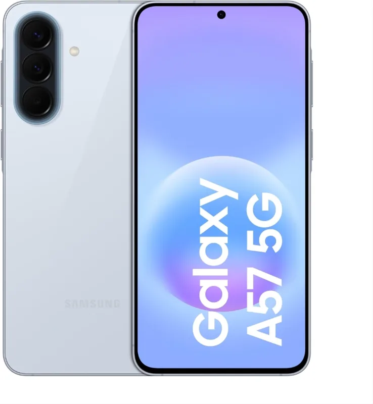 Samsung Galaxy A57 5G (Awesome Icyblue, 12GB RAM, 256GB Storage), Agentic AI, Triple Camera with Nightography Video, 2 Days Battery Life, 6 Gen OS Upgrades, IP68, 6.9mm Sleek, with No Cost EMI
