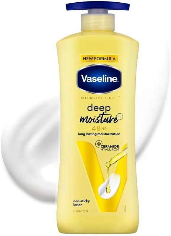 Vaseline Deep Moisture Body Lotion |For Dry Skin | Cushion Soft Skin| With Ceramides Hyaluron Moisture Fillers 400ml