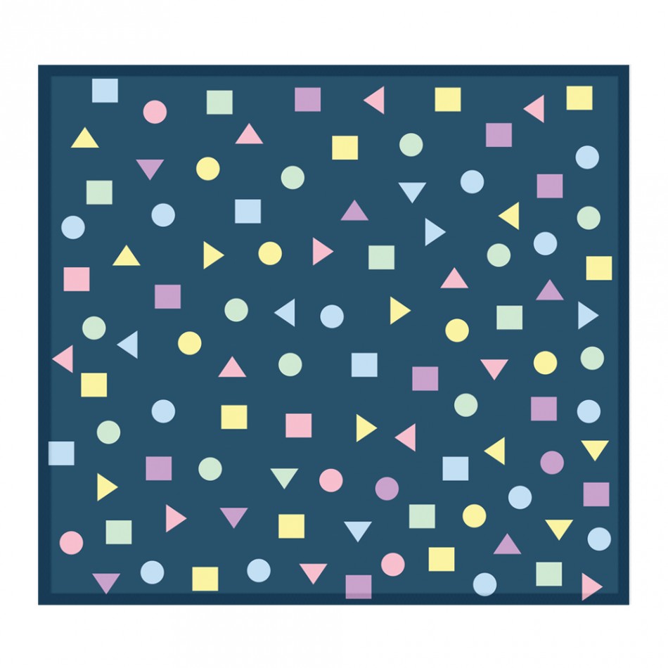 萬用布 - 形狀派對(深藍)