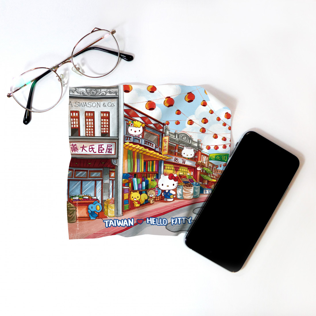 [台灣限定]觀光迪化街-Hello Kitty萬用布