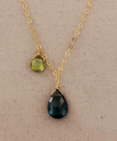 Gemminded Sterling Silver London Blue Topaz & Diamond Accent Pendant  Necklace