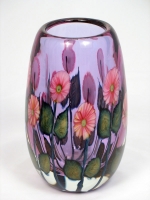 Daniel Lotton - Purple (Neodymium) with Pink Asters Vase