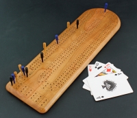 Heartwood Creations - Cribbage Board - Cherry Wood 3-Track