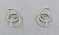 J & I - Sterling Silver & Gold Filled Post Earrings - GFX333PE