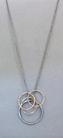 J & I - Sterling Silver & Gold Filled Xtra Long Necklace - L2N