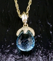 Steven Douglas - Blue Topaz Briolette Pendant SLP700-BTOP 