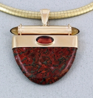 Patrick Murphy - Dino Bone, Garnet & Citrine Enhancer 16136-04