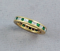 Samuel Jewels - 18k Gold, Emerald & Diamond Eternity Band - 10185-09