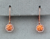 Stanton Color - Spessertite & Diamond Earrings SC-13160-09
