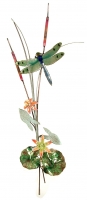 Bovano - W7626 - Green Winged Dragonfly with Orange Flowers