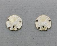 The Touch: Earrings Gold 14k Sand Dollars G2-094