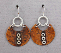 Joanna Craft - Earrings: Sterling Silver & Copper - E36
