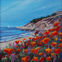 Karen Neely Original: BB125 Poppies By The Sea