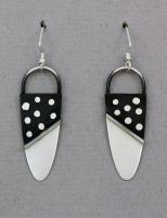 Mar of Santa Barbara: Oxidized Sterling Silver Earrings - 876