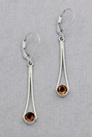 Jeff McKenzie - GemDrops - Leverback Earrings - Citrine in Sterling Silver