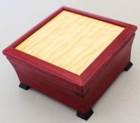 Mikutowski Woodworking Desk Box: Purpleheart, Curly Maple & Wenge MM29
