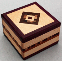 Natural Renaissance: NR18 Magnetic Box - Purpleheart & Assorted Woods