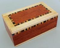 Natural Renaissance: NR27 Large Box with Dividers and Tray - Bubinga and Assorted Hardwoods