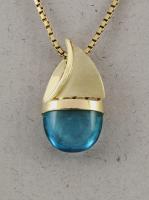 Patrick Murphy - Blue Topaz Cabachon Sailboat Slide 18145-06