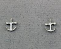 The Touch: Earrings Sterling Silver Tiny Anchors S2-100