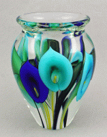 Scott Bayless - Large Vase - Tri Blue 6 Calla Lily