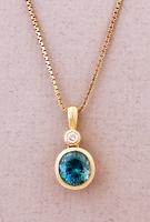 Stanton Color - Blue Zircon & Diamond Pendant SC - 22029-05