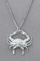 The Touch: Pendant Sterling Large Crab S1-781