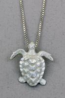 The Touch: Pendant Sterling Large Sea Turtle S1-601