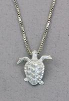 The Touch: Pendant Sterling Small Sea Turtle S1-633