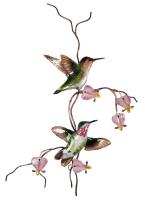 Bovano - W4473 - Two Hummingbirds with Bleeding Heart Flowers 