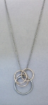 J & I - Sterling Silver & Gold Filled Xtra Long Necklace - L2N