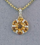 Stanton Color - Citrine & Diamond Pendant SC - 16147-01