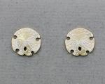 The Touch: Earrings Gold 14k Sand Dollars G2-094