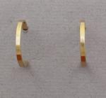 J & I - 14k Gold Filled Hoops with Sterling Silver Post Earrings