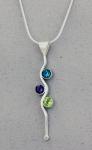 Joe Ebersol Jewelry - Necklace -  P111 Blue Topaz, Amethyst and Peridot