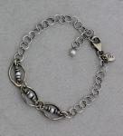 J & I - Sterling Silver with 4 Pearls Bracelet - DPX312B
